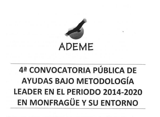Publicada la 4ª Convocatoria Pública de Ayudas LEADER 2014-2020 en Monfragüe y su Entorno